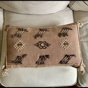 Embroidered Throw Pillow